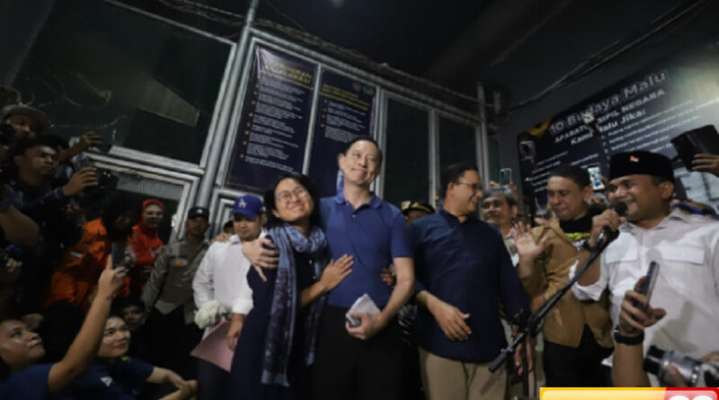 tom lembong usai bebas dari rutan cipinang pulang ke rumah dulu