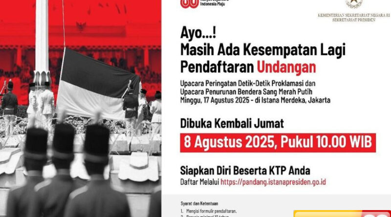 war tiket tambahan upacara hut ri di istana diserbu 142 ribu pengguna dalam 25 menit